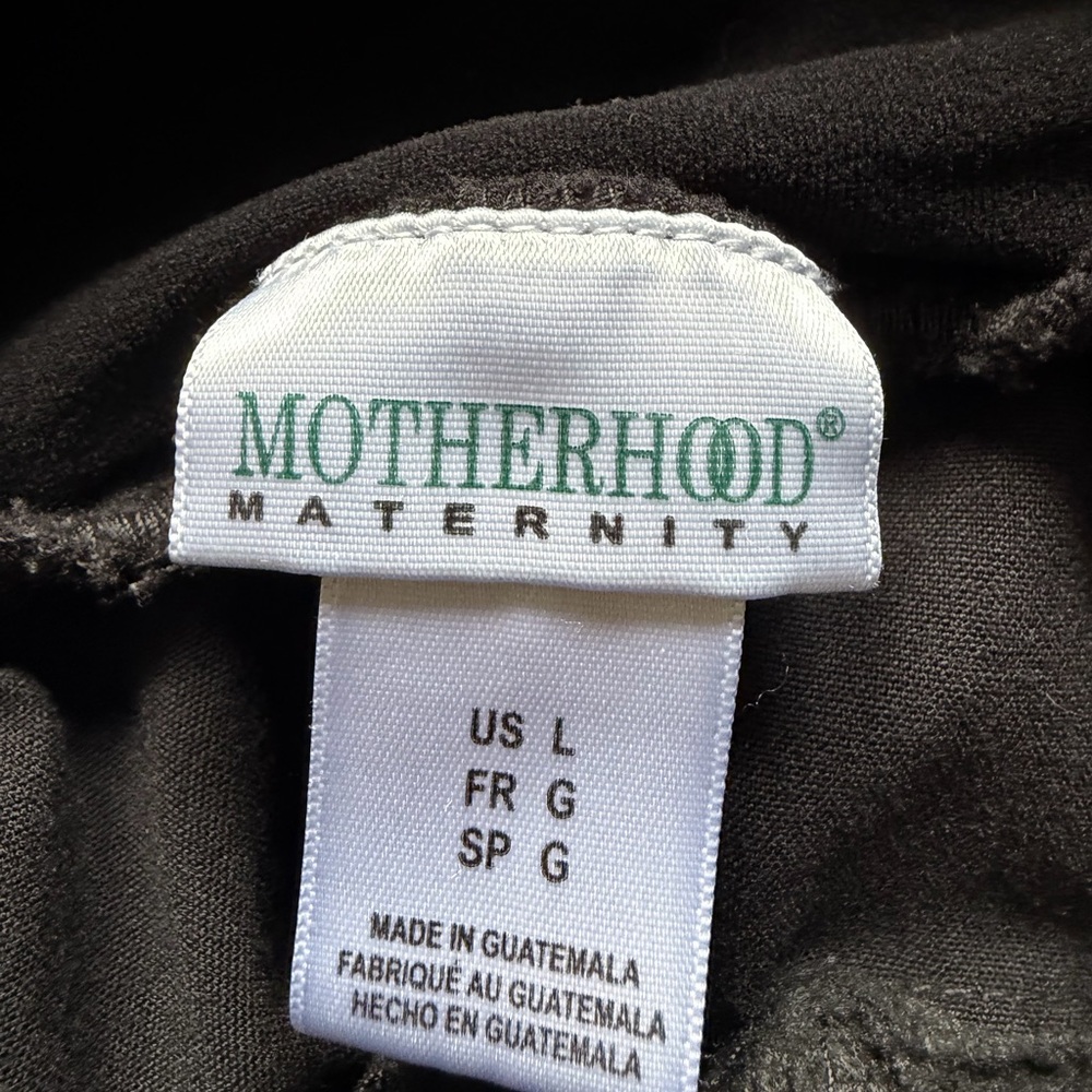 Motherhood Maternity Black Dress Pants Elastic Waist Straight Leg Slacks Women L - Picture 3 of 9